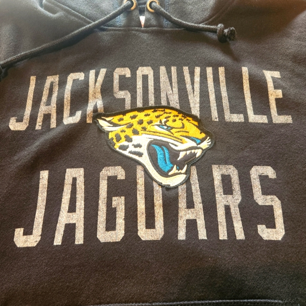 Jacksonville Jaguars Black Hoodie Pullover Men's Medium - Picture 3 of 5